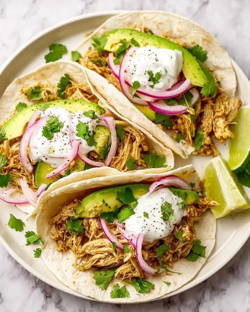 Slow Cooker Salsa Verde Chicken Tacos Recipe