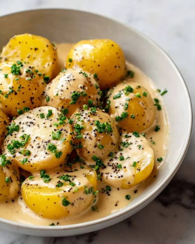 Creamy Garlic Sauce Baby Potatoes Recipe