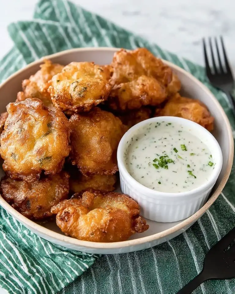 Crispy Beer-Battered Fried Mushrooms with Homemade Ranch Recipe