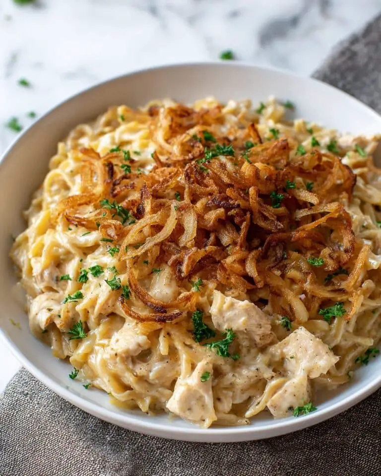 French Onion Chicken Orzo Casserole Recipe