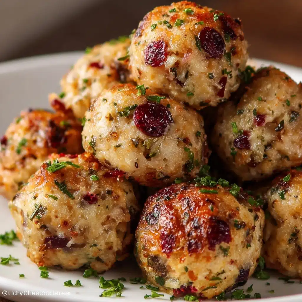 Cranberry Turkey Stuffing Balls Recipe - Recipe Image