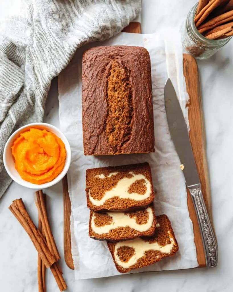 Pumpkin Bread with Cream Cheese Filling Recipe