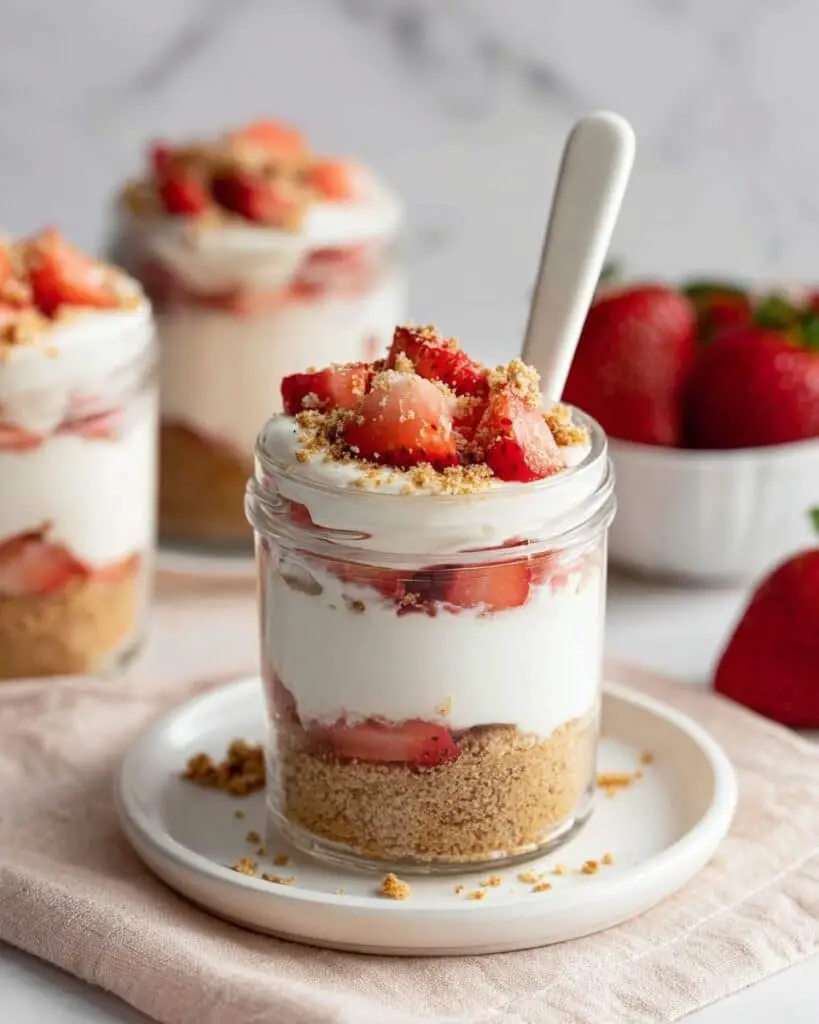 High Protein Cheesecake Jars Recipe