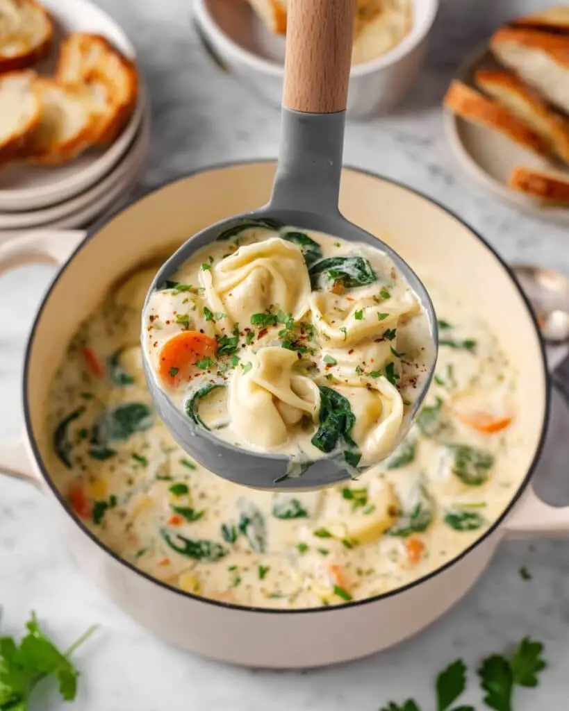 Creamy Chicken Tortellini Soup Recipe