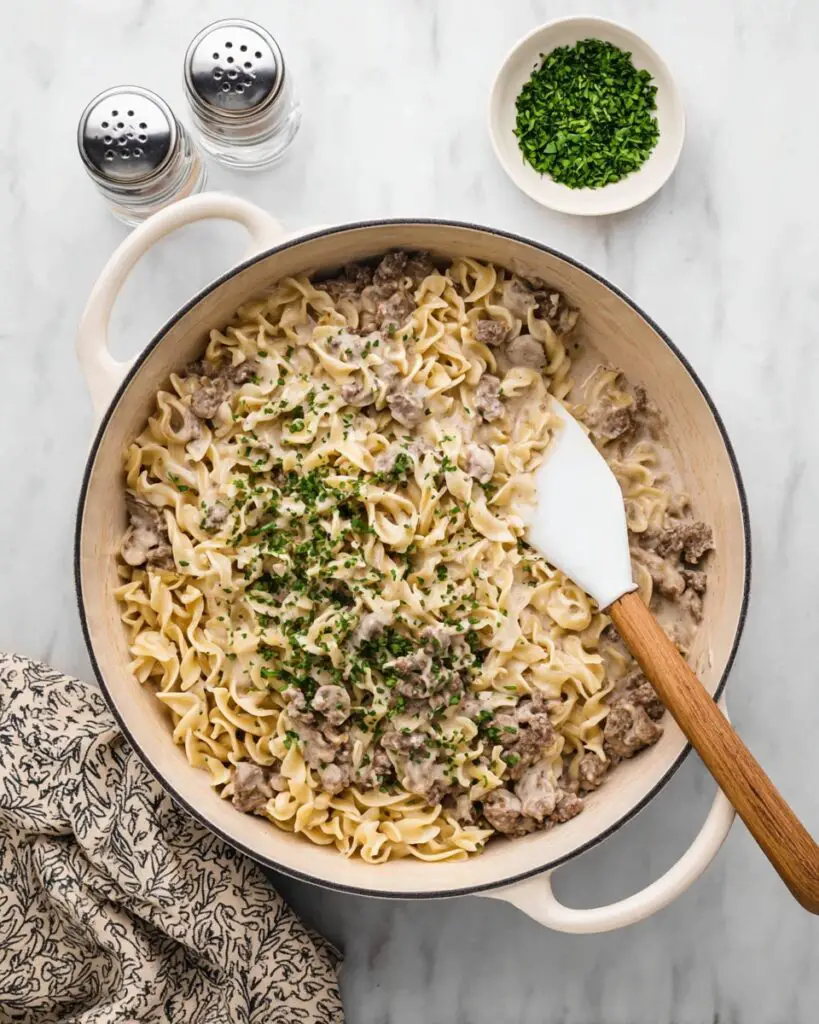 30-Minute Ground Beef Stroganoff Recipe