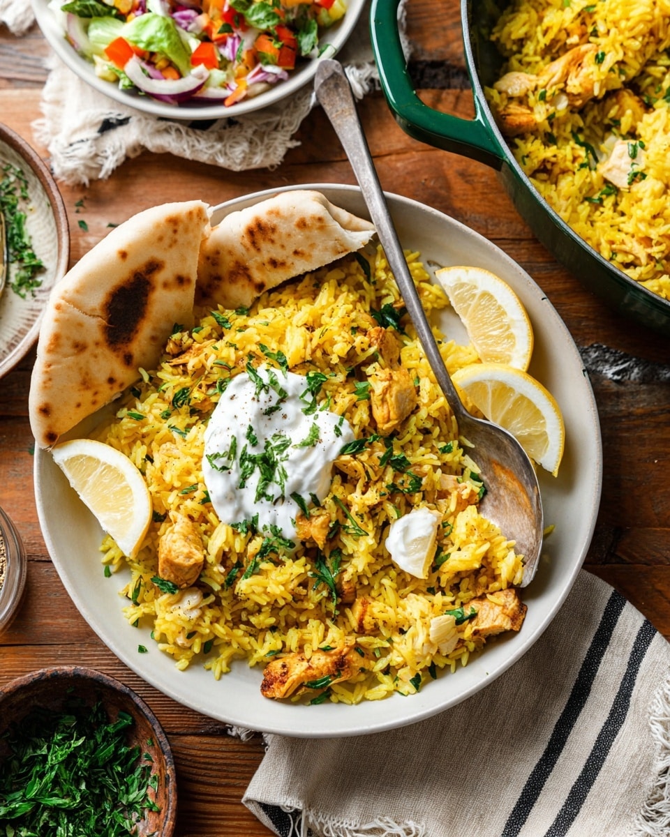 Dump-and-Bake Chicken Tzatziki and Rice Recipe
