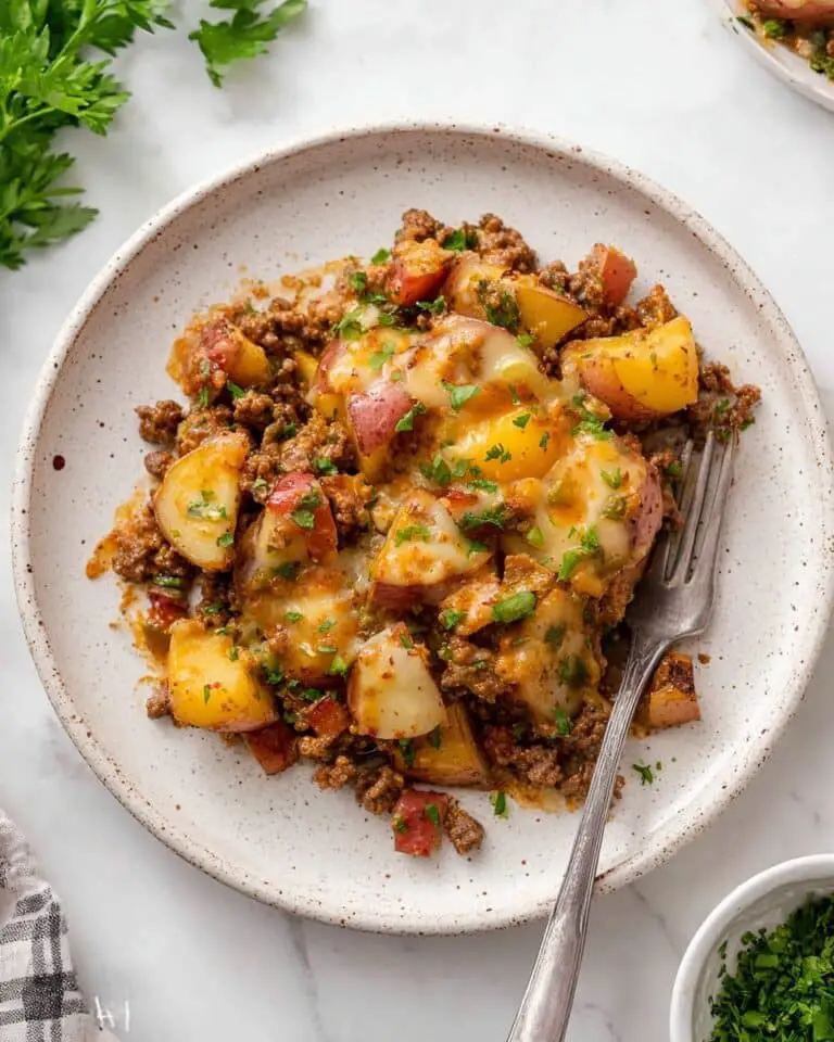 Cheesy Ground Beef and Potatoes Recipe