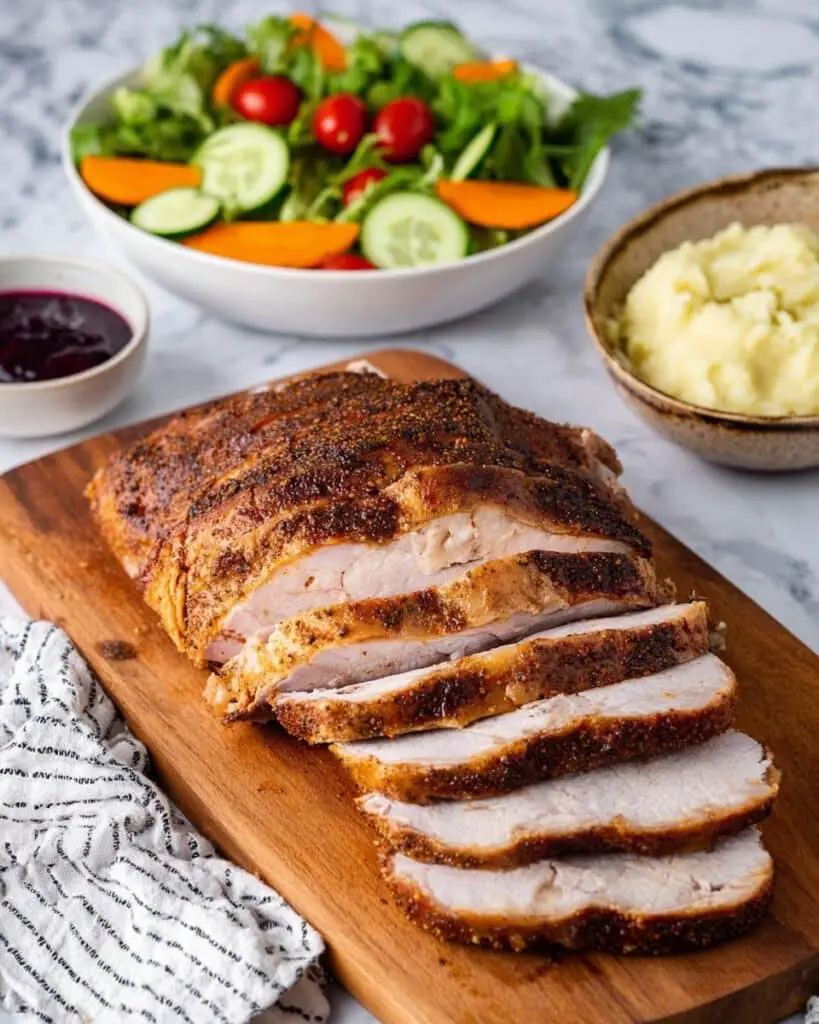 Garlic Butter Roasted Boneless Turkey Breast Recipe
