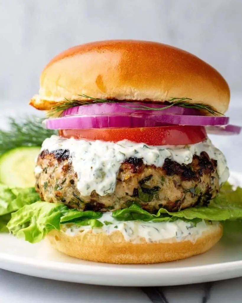 Chicken Burger with Feta Cheese and Spinach Recipe