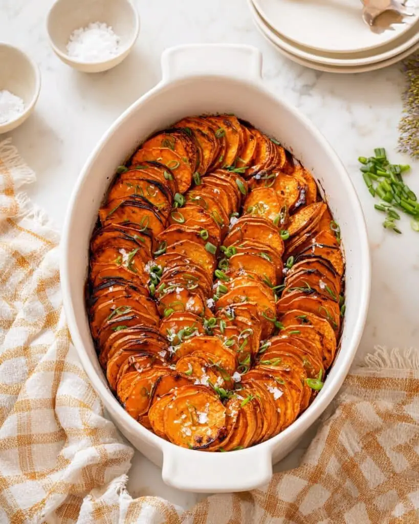 Baked Miso Sweet Potato Slices Recipe
