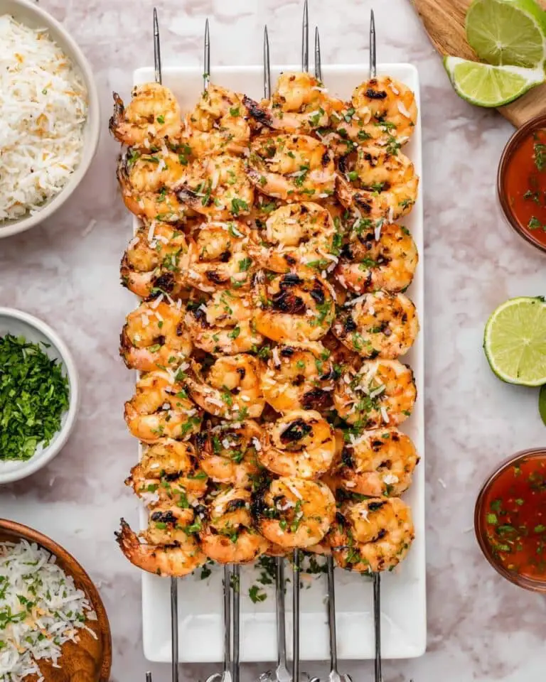 Grilled Coconut-Lime Shrimp Skewers Recipe