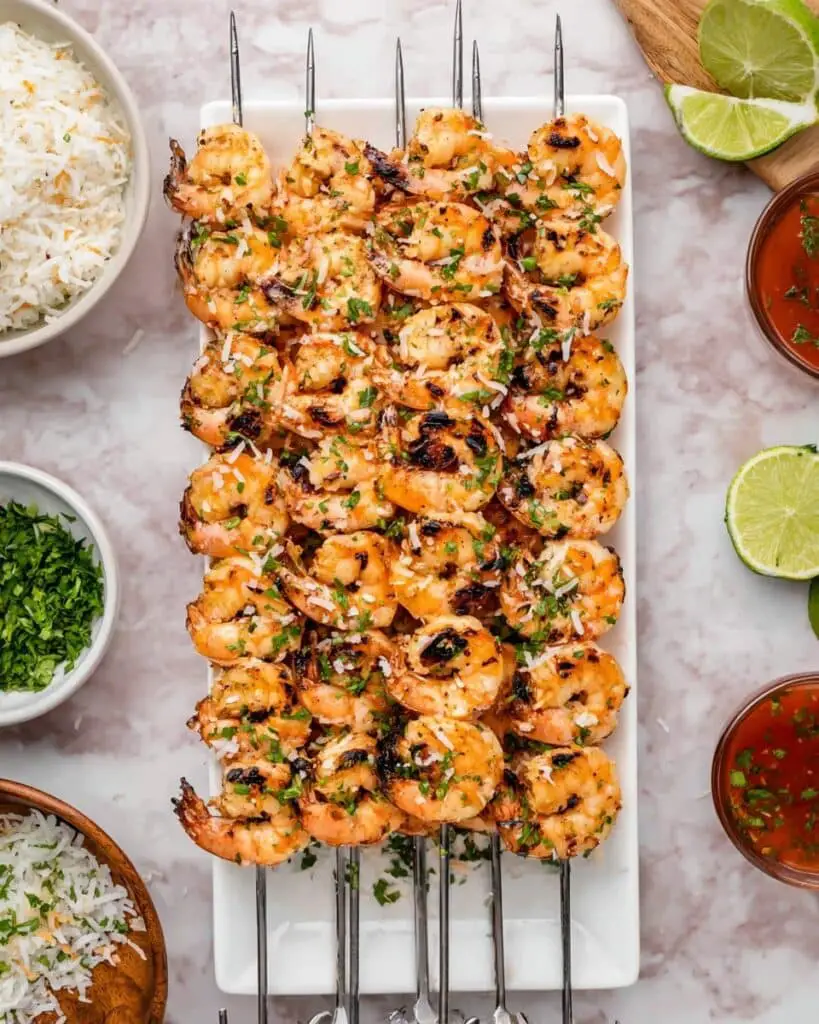 Grilled Coconut-Lime Shrimp Skewers Recipe