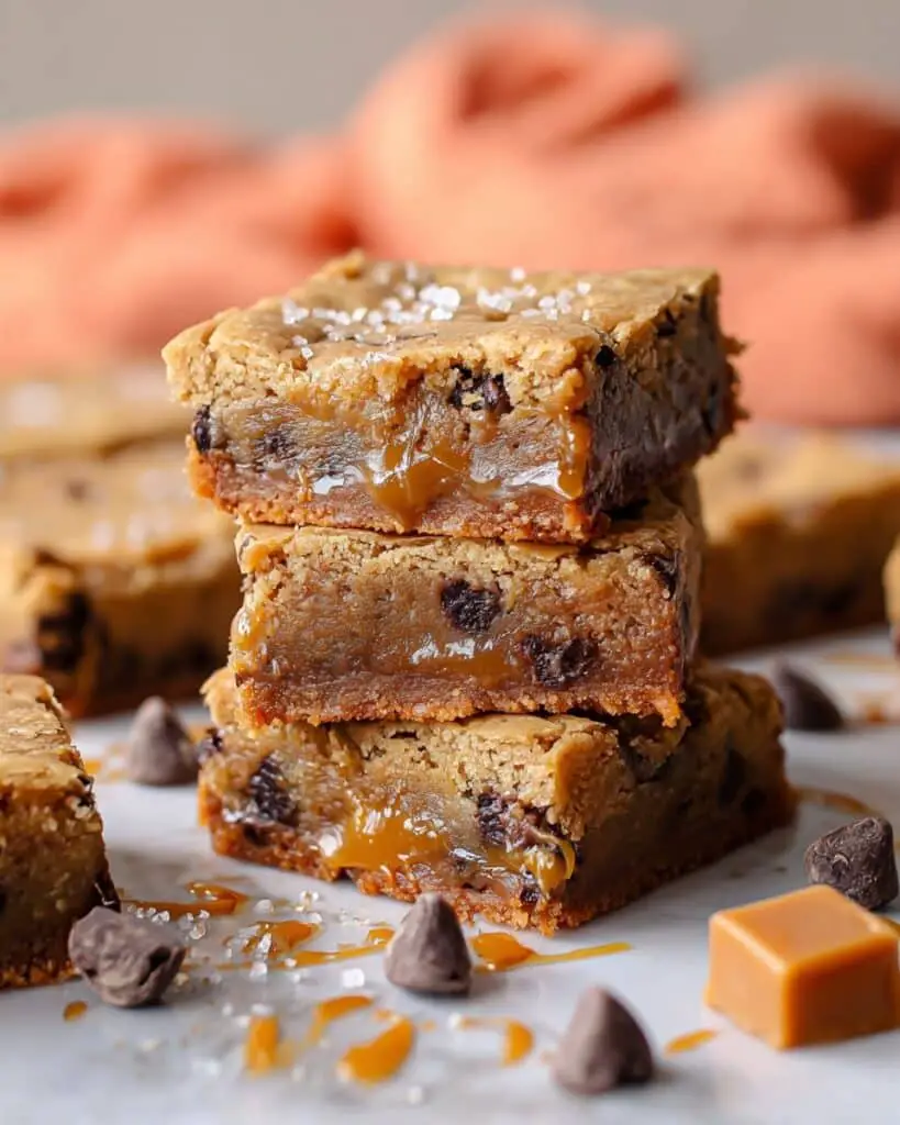 Salted Caramel Chocolate Chip Cookie Bars Recipe