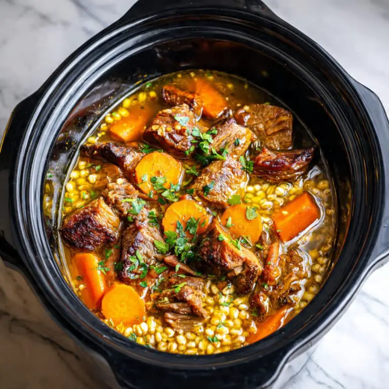Crockpot Beef & Barley Soup Recipe