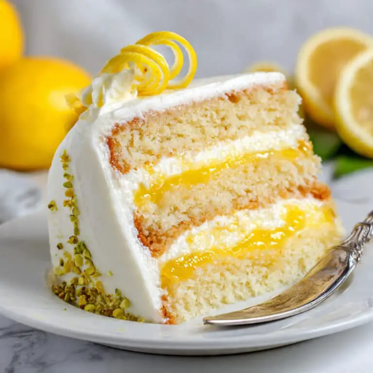 Lemon Pistachio Layer Cake Recipe