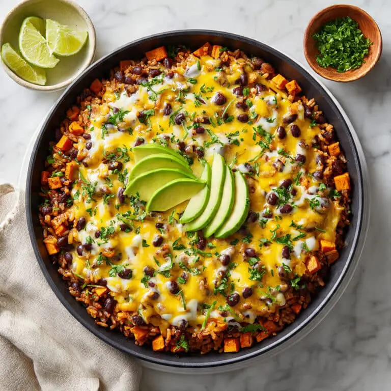 Southwest Sweet Potato, Black Bean, and Rice Skillet Recipe