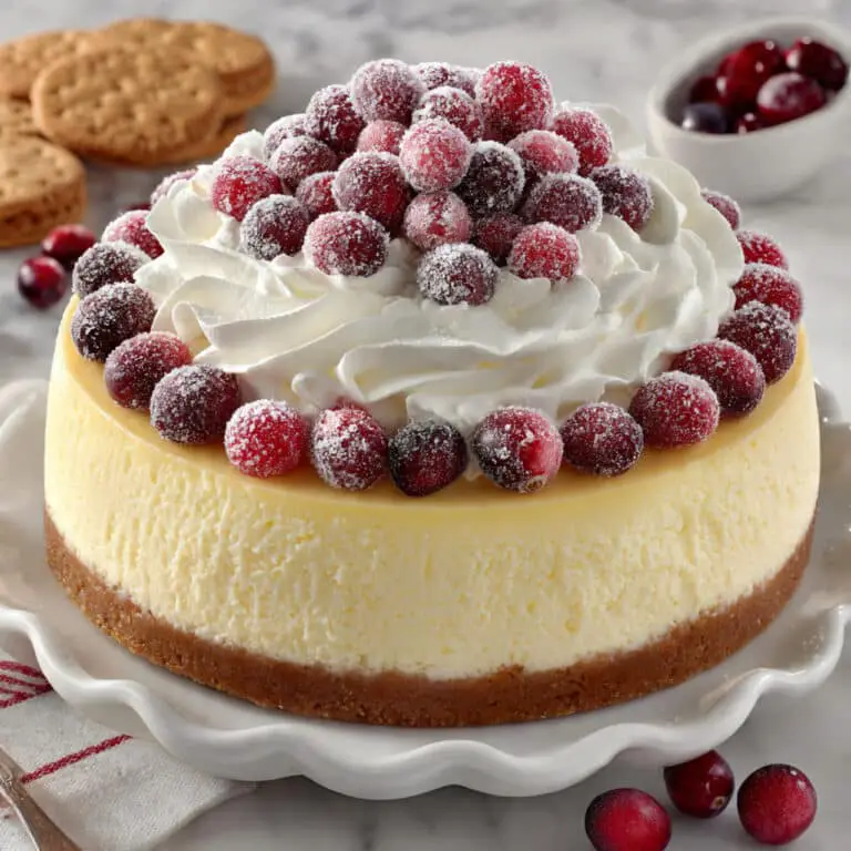 Eggnog Cheesecake with Gingersnap Crust Recipe