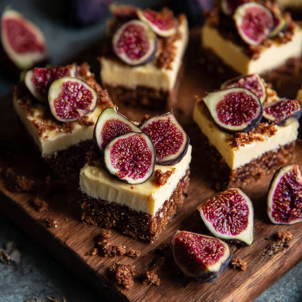 Fig + Cardamom Cheesecake Bars Recipe