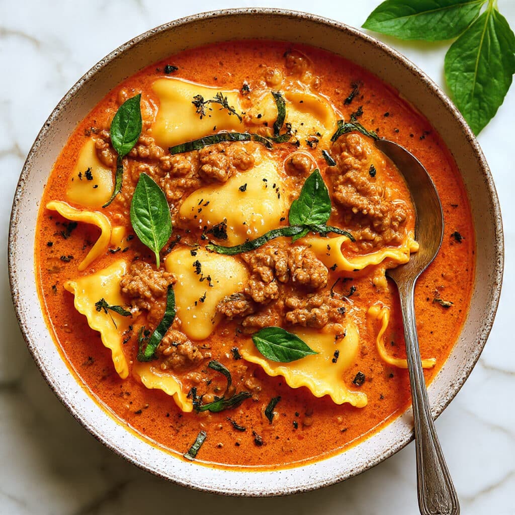 Easy Creamy Lasagna Soup Recipe