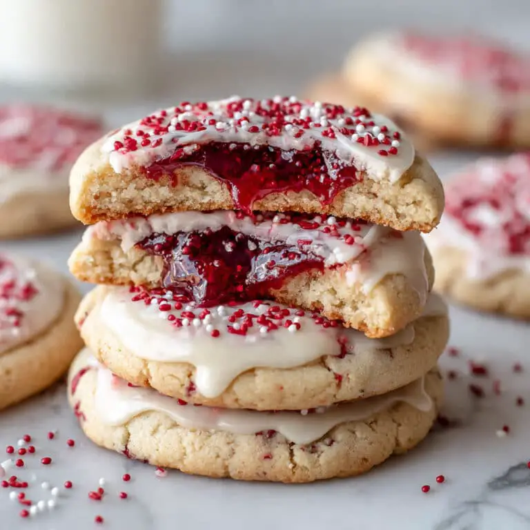 Almond Cherry Cookies with Cherry Frosting and Surprises Recipe