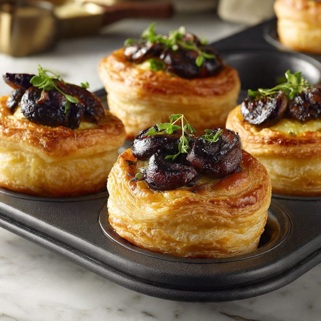 Mini Mushroom & Gruyère Pot Pies with Thyme Recipe