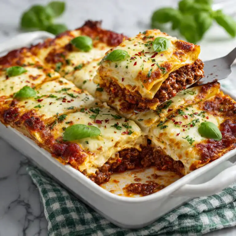 Eggplant Lasagna with Roasted Eggplant Slices, Ricotta, and Mozzarella Recipe