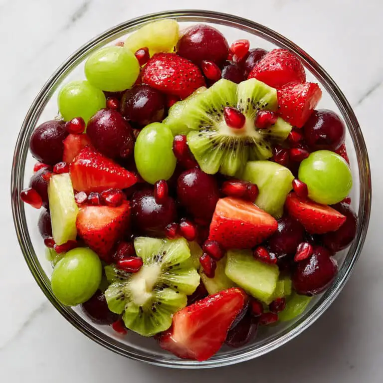 Festive Christmas Fruit Salad with Lime Honey Dressing Recipe