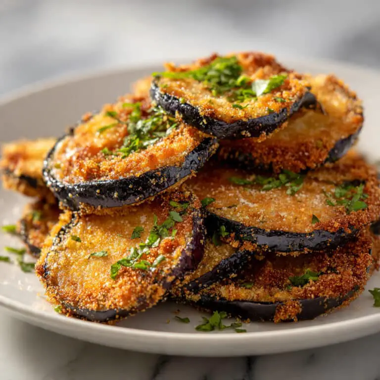 Garlic Parmesan Baked Eggplant Recipe