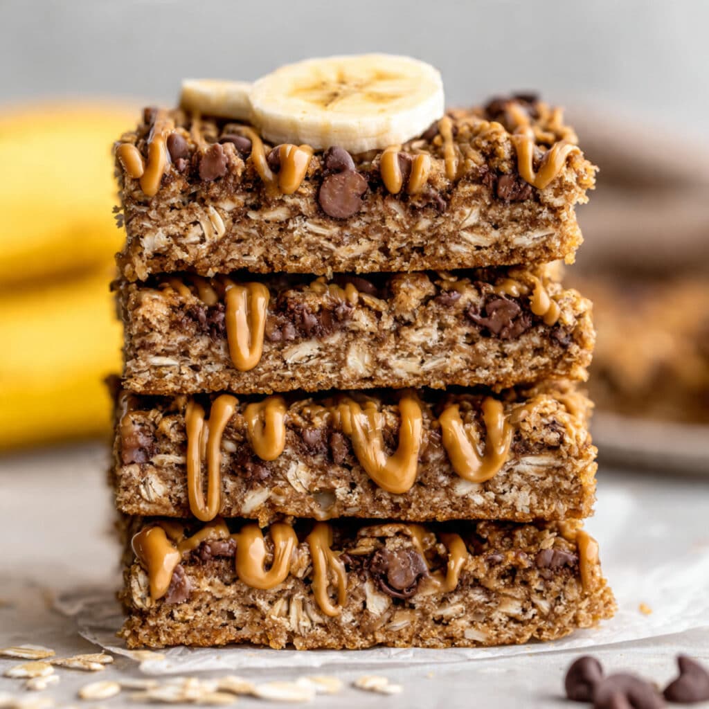 Banana Peanut Butter Oatmeal Bars Recipe
