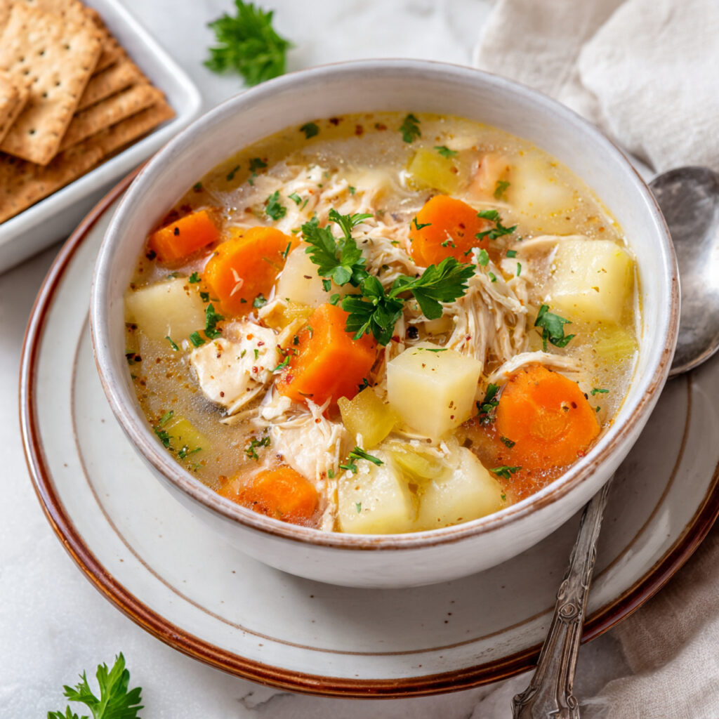 Creamy and Healthy Chicken Potato Soup Recipe