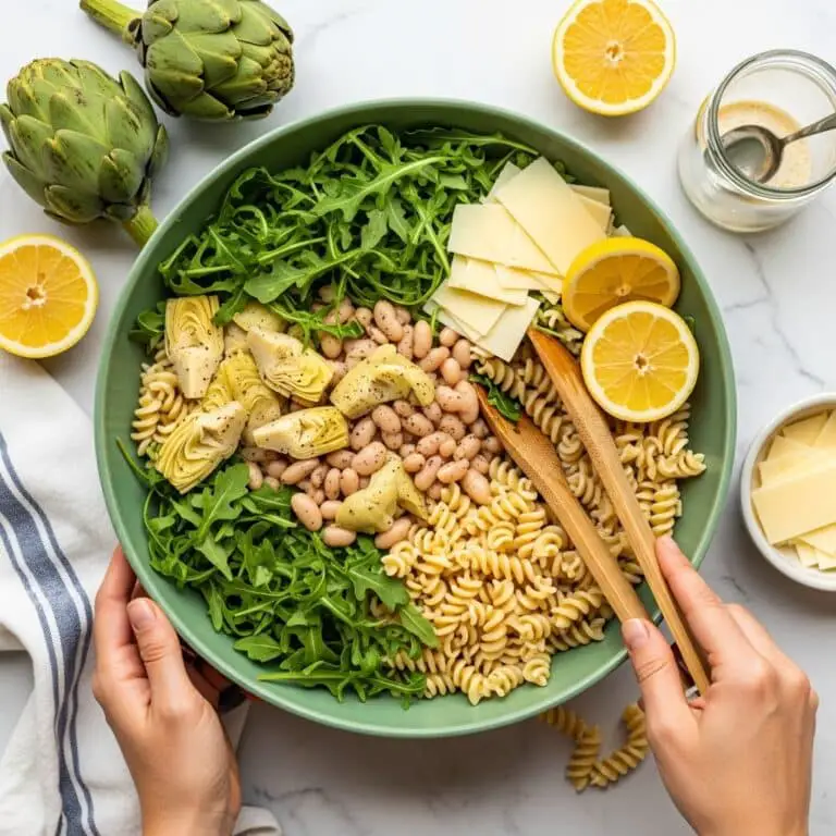 Lemon Artichoke Arugula Pasta Salad Recipe