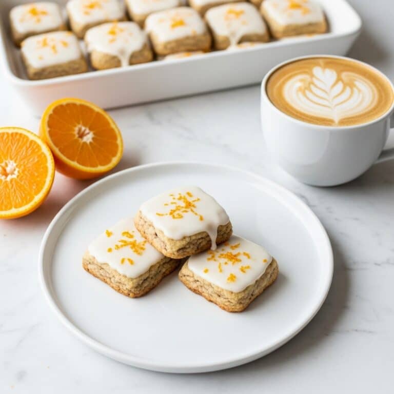 Cardamom Shortbread Cookies with Bright Orange Glaze Recipe