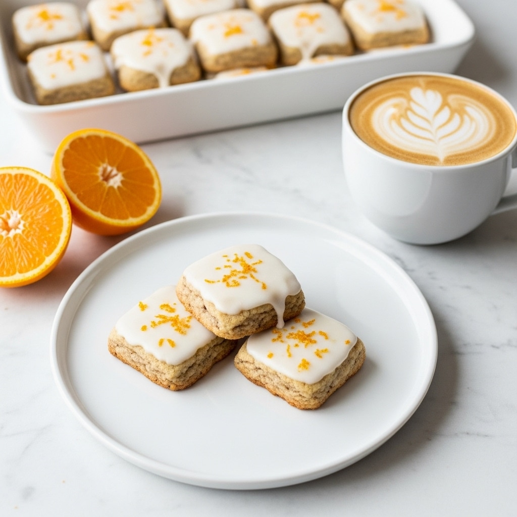Cardamom Shortbread Cookies with Bright Orange Glaze Recipe