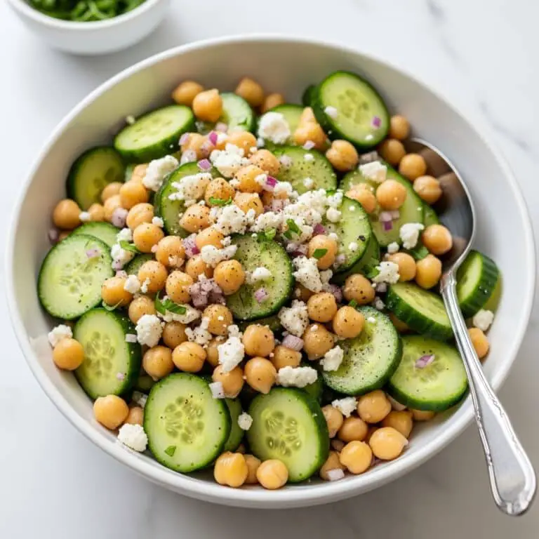 Cucumber Chickpea Salad with Feta and Fresh Herbs Recipe