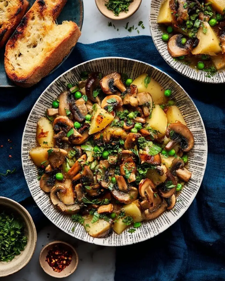 Creamy Mushroom Stew with White Wine and Fresh Herbs Recipe