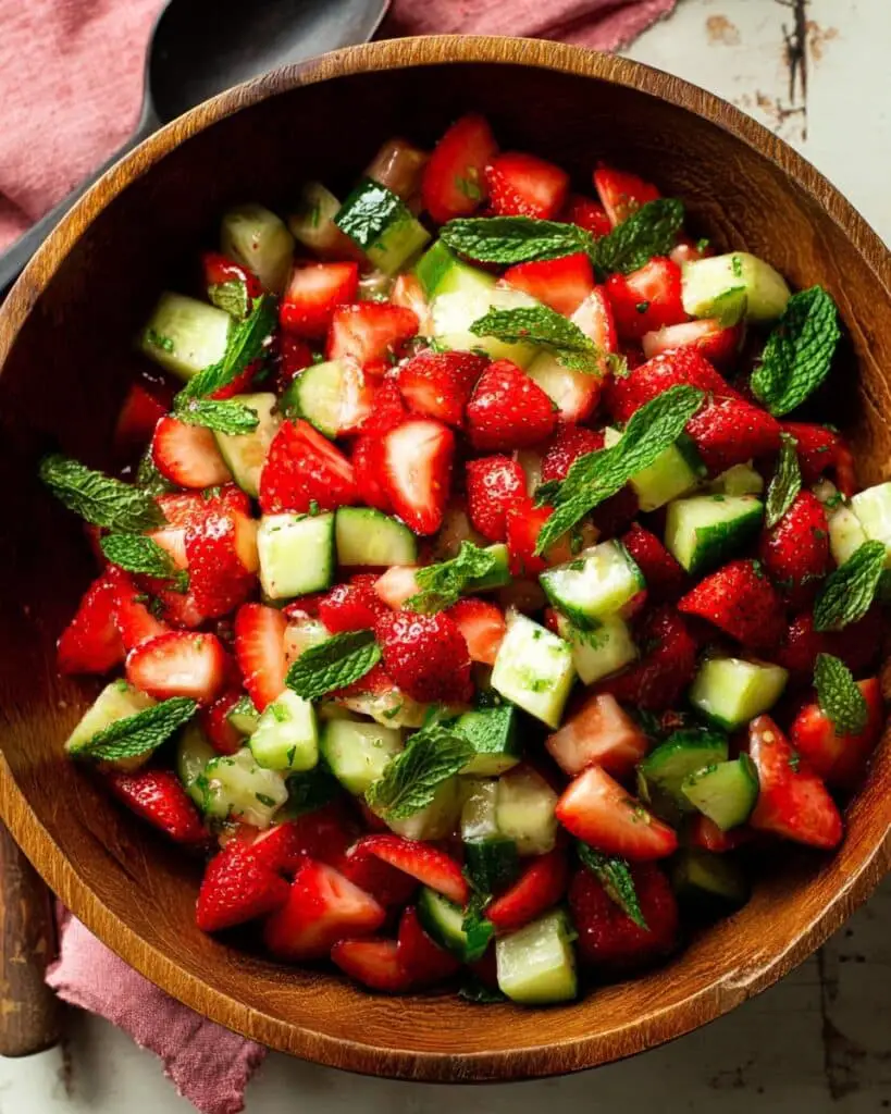 Strawberry Cucumber Salad with Honey Balsamic Dressing Recipe