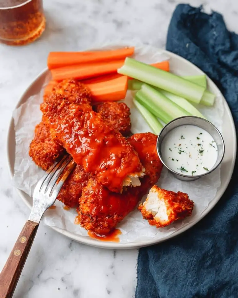 Baked Buffalo Chicken Tenders with Greek Yogurt Ranch Recipe