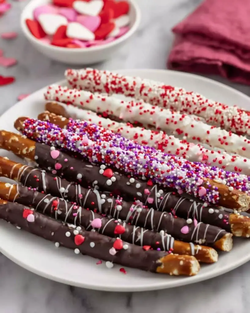 Chocolate Covered Pretzels for Valentine’s Day Recipe