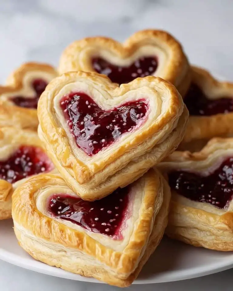 Raspberry Heart Danish Pastries Recipe
