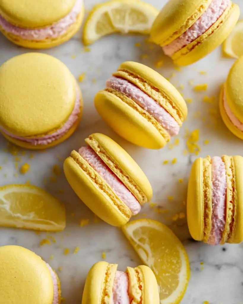 Pink Lemonade Macarons with Lemon Buttercream Filling Recipe