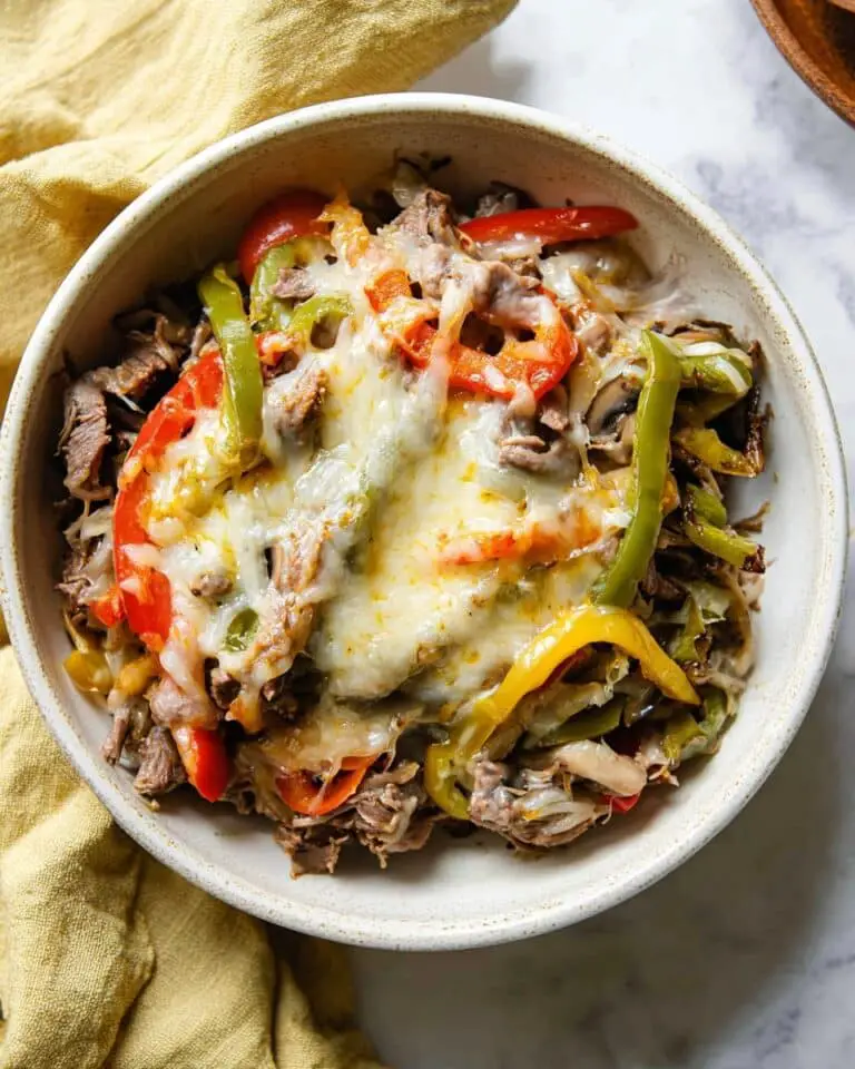 Keto Philly Cheesesteak Casserole Recipe
