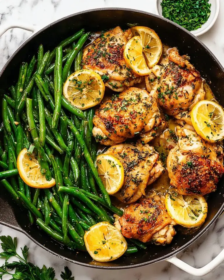 Cowboy Butter Chicken Thighs and Green Beans Skillet Recipe