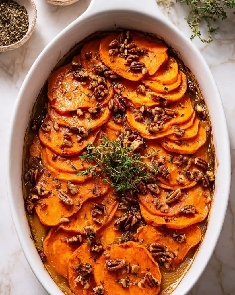 Savory Scalloped Sweet Potatoes (Dairy-Free & Whole30) Recipe