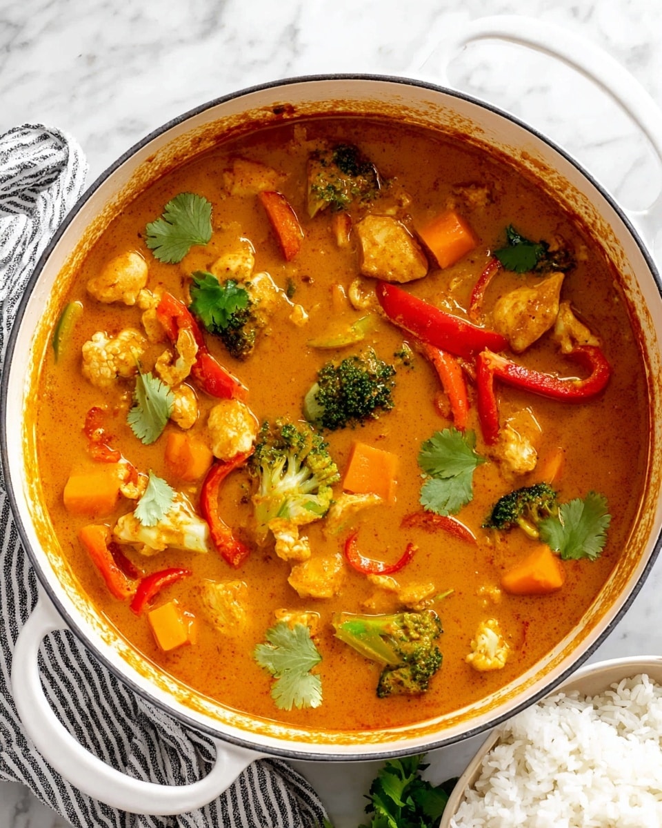 Thai Coconut Chicken Curry with Veggies | Delicious & Quick