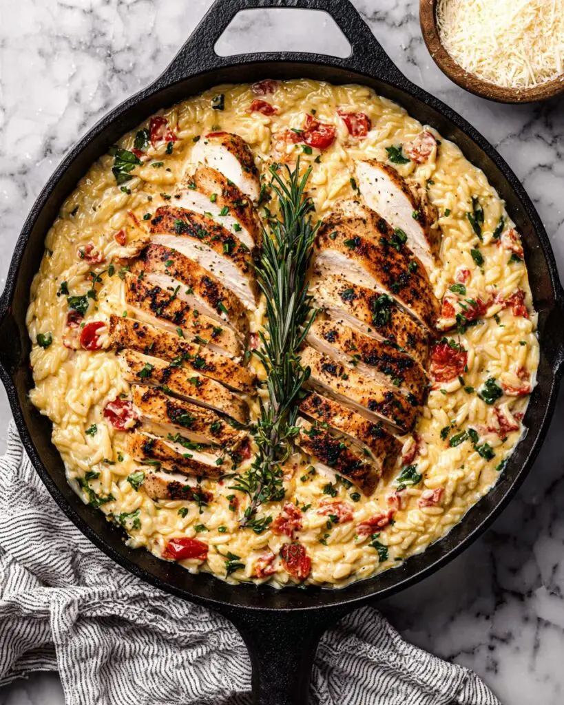 The Best Tuscan Chicken Orzo Recipe
