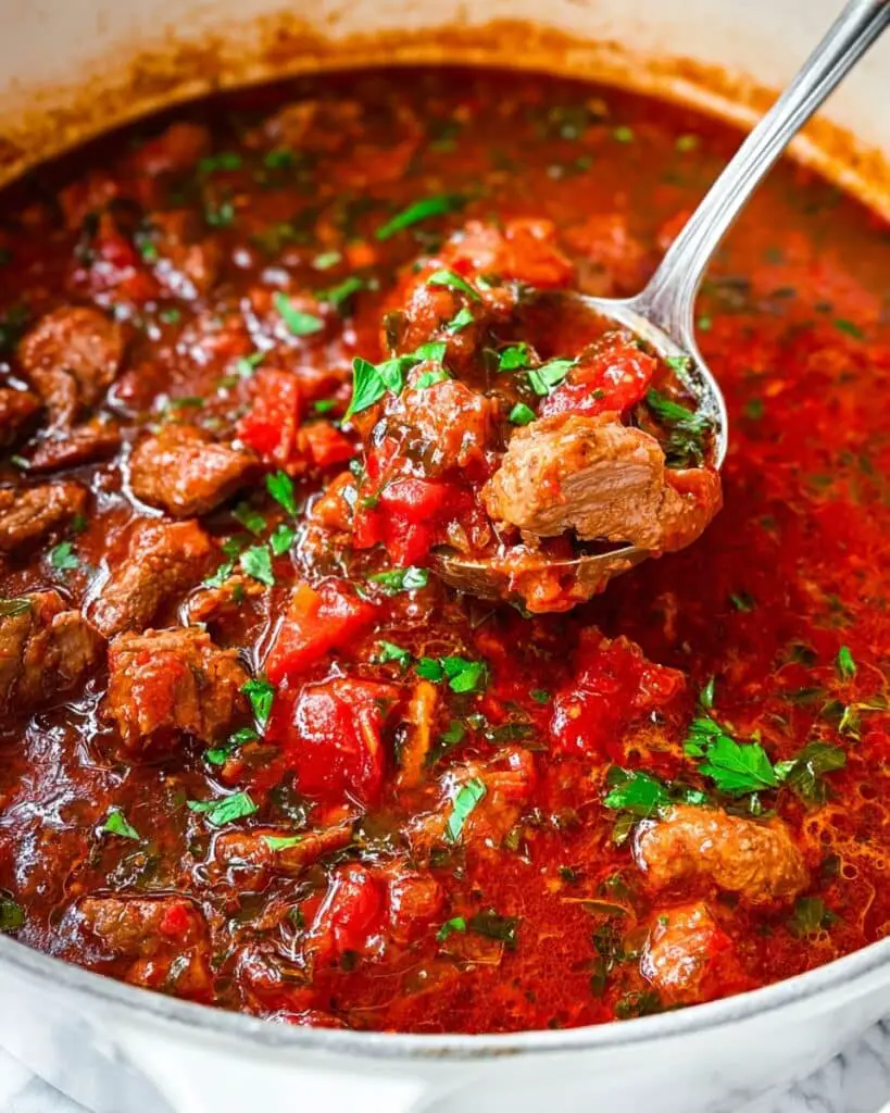 Mediterranean Lamb Stew with Fire-Roasted Tomatoes and Fresh Herbs Recipe