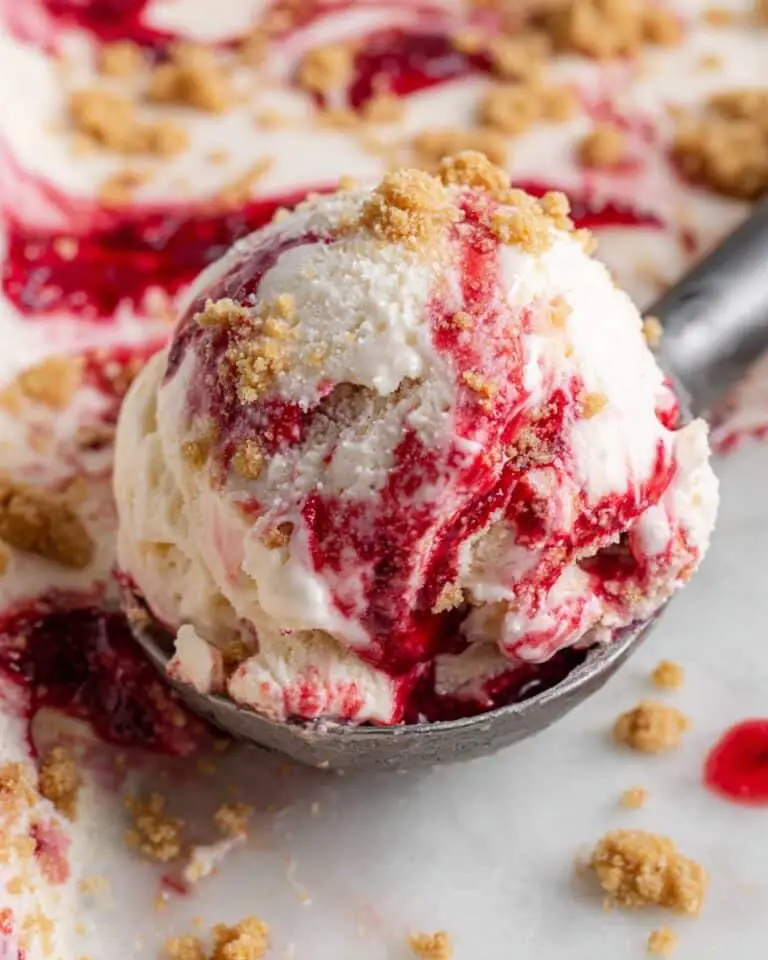 Homemade Strawberry Cheesecake Ice Cream Recipe