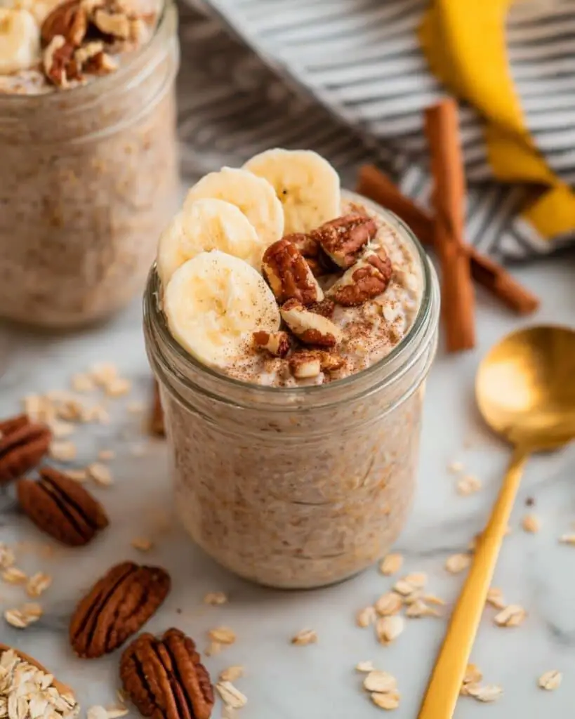 Banana Bread Overnight Oats Recipe