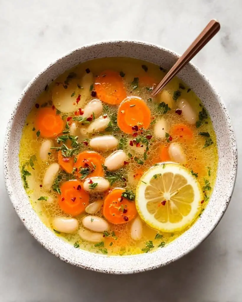 Easy Lemon Rosemary White Bean Soup Recipe