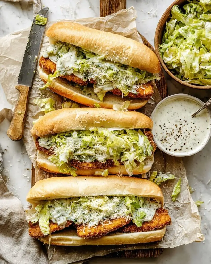 Chicken Caesar Sandwiches Recipe
